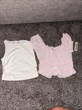 No Boundaries Light Pink Ruffle Crop Top